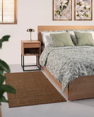 Colección IVANNA
Base de cama, alta, con 2 cajones, NATURAL encino rojo macizo