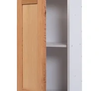 MODULAR ALFA
Gabinete bajo 1 puerta c/entrepaño fijo, blanco-frosty / encino rojo natural