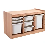 COLOR 
Combinación de almacenaje con cajas, NATURAL encino rojo macizo, blanco/blanco, 94x44x55 cm
